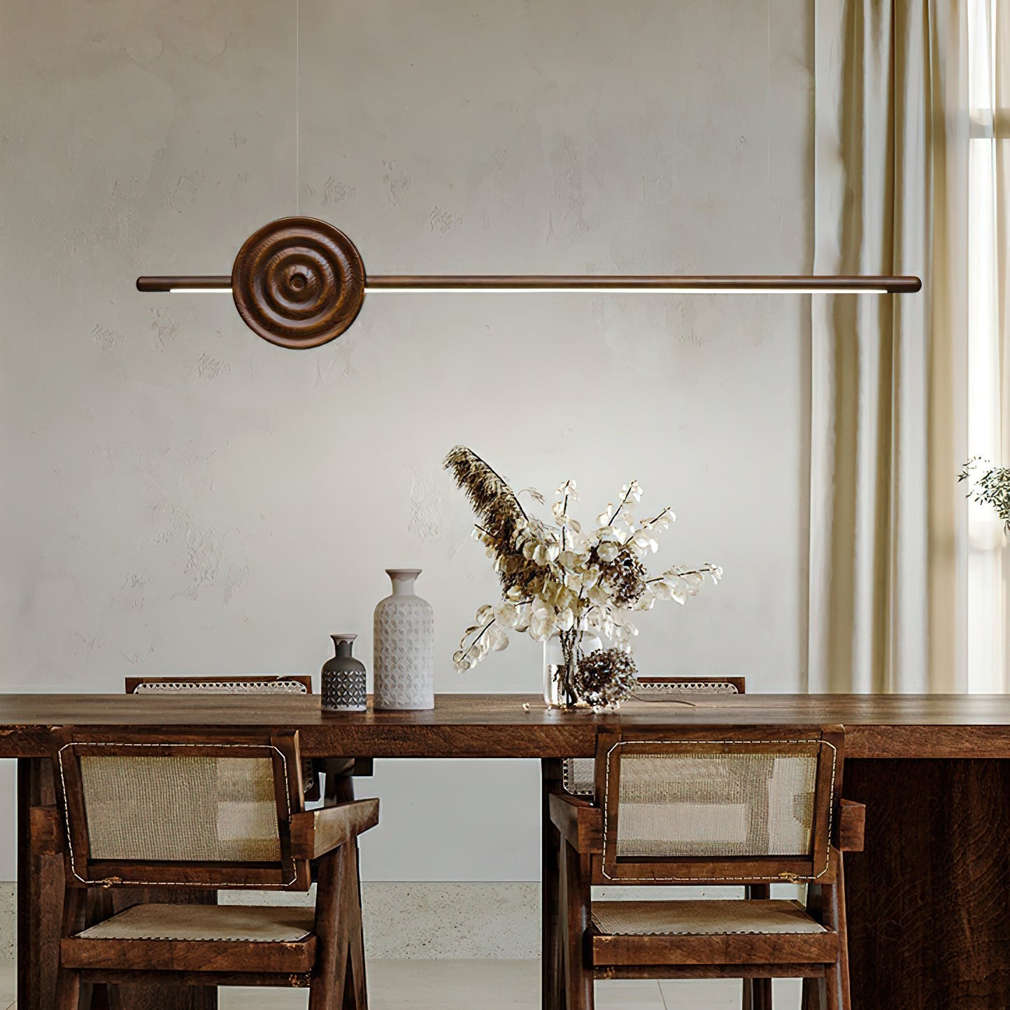 Aurora Chandelier Erhu Wood-Neutral Decor