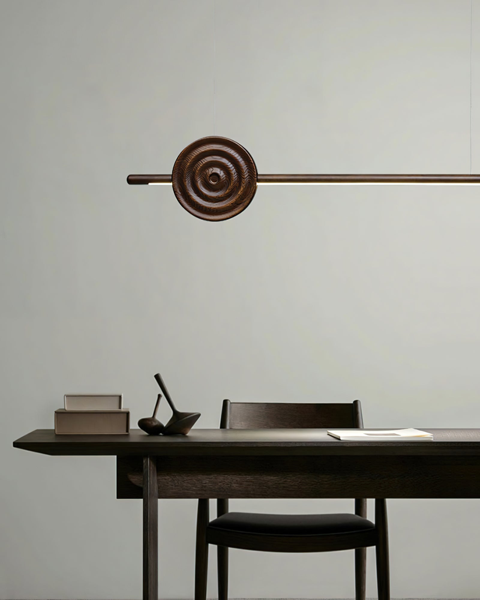 Aurora Chandelier Erhu Wood-Neutral Decor