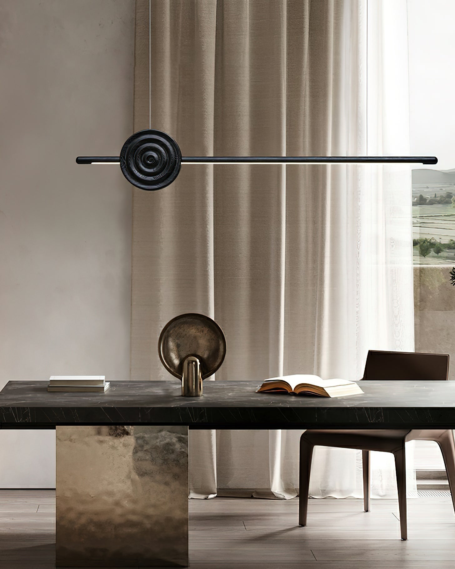 Aurora Chandelier Erhu Wood-Neutral Decor