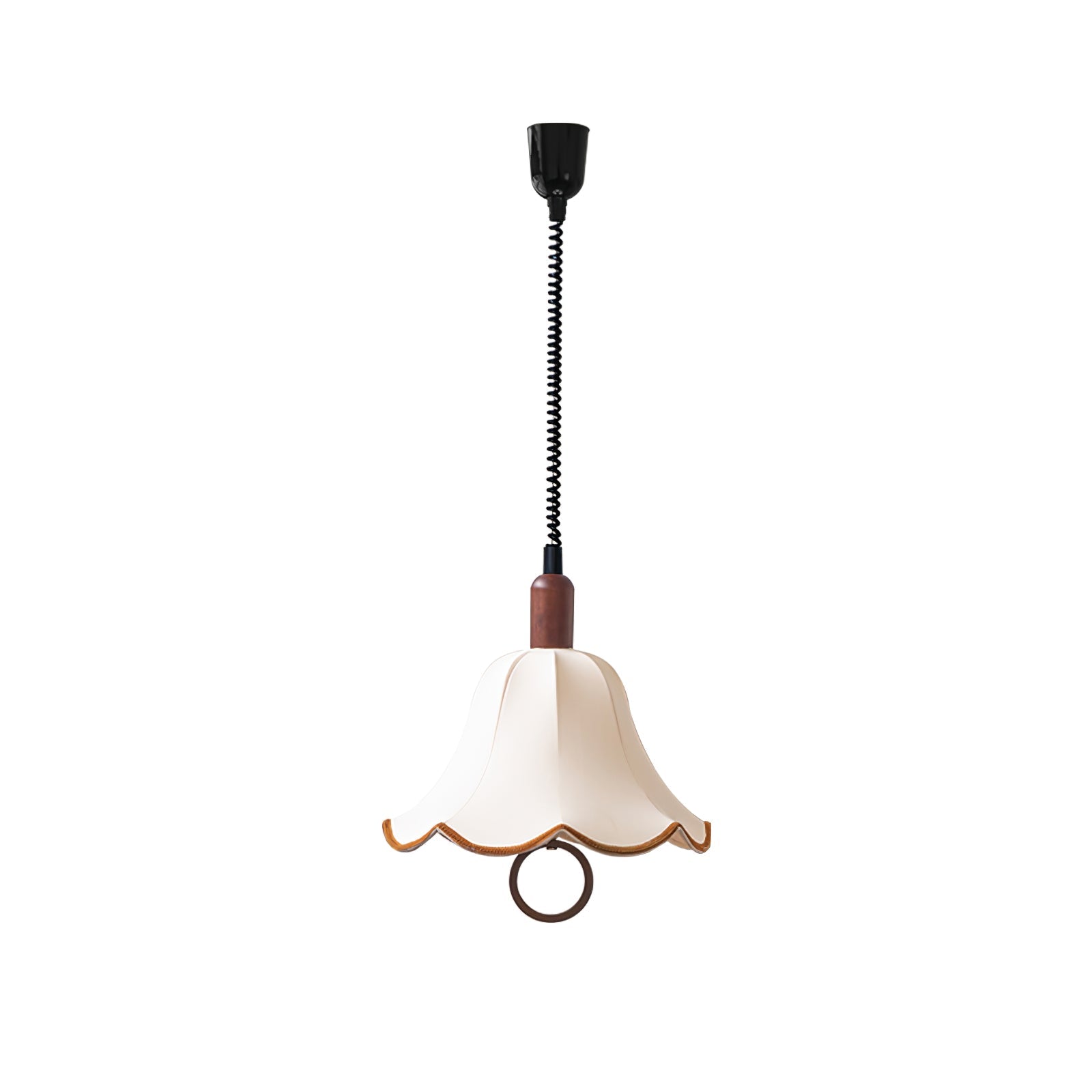 Eurvaryra Classic Elegance Fabric Wood Pendant Light-Neutral Decor