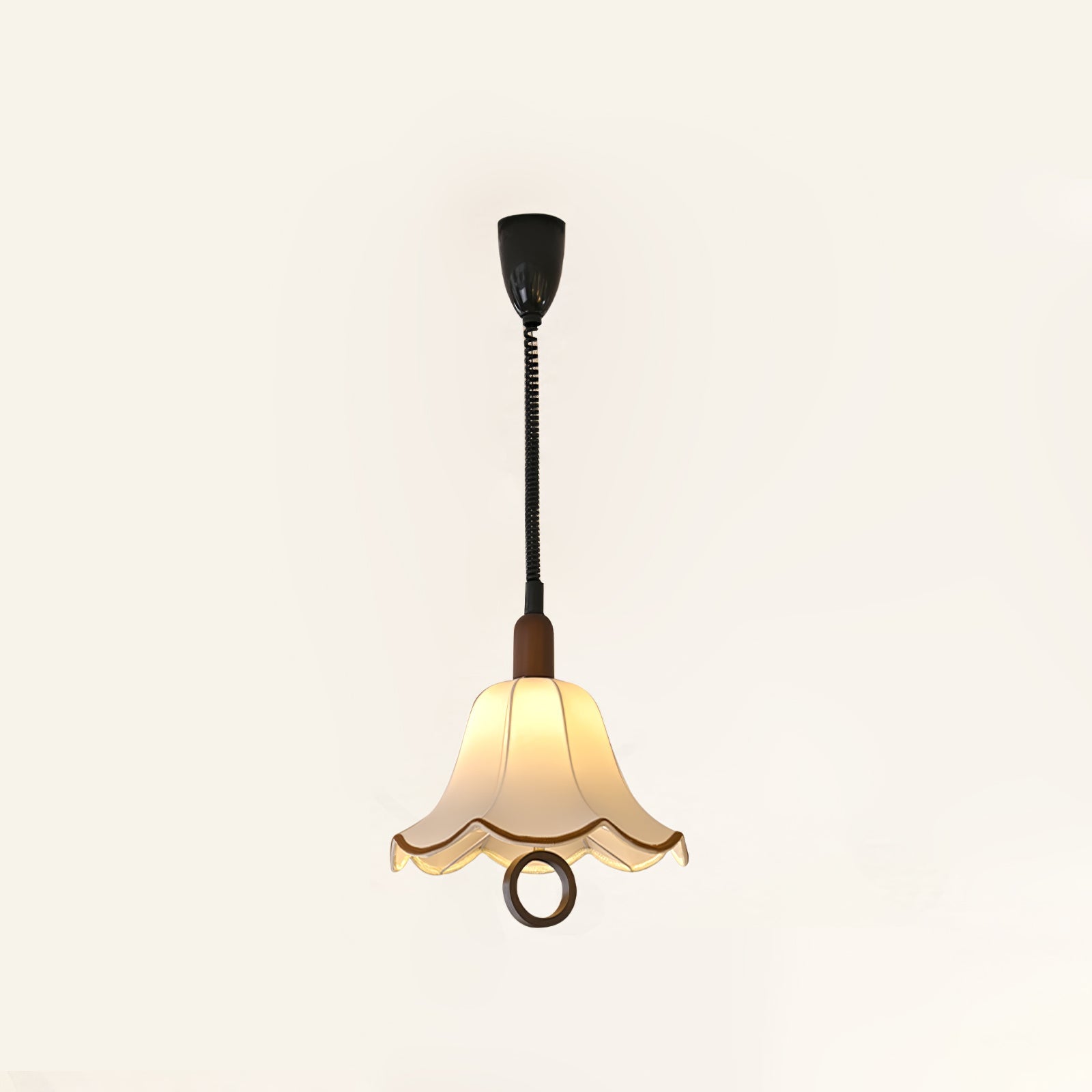Eurvaryra Classic Elegance Fabric Wood Pendant Light-Neutral Decor