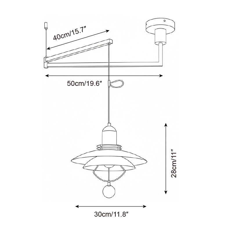 Leontis Swing Arm Pendant Lamp