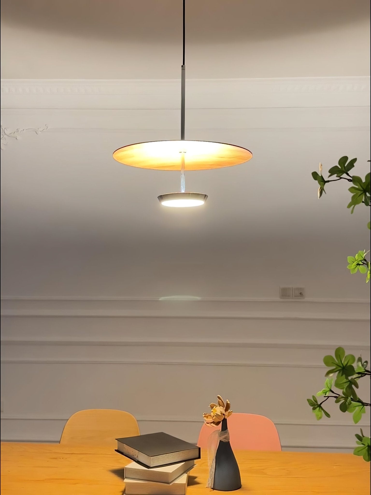 Myphaos Modern Minimalist Disc Pendant Lamp-Neutral Decor
