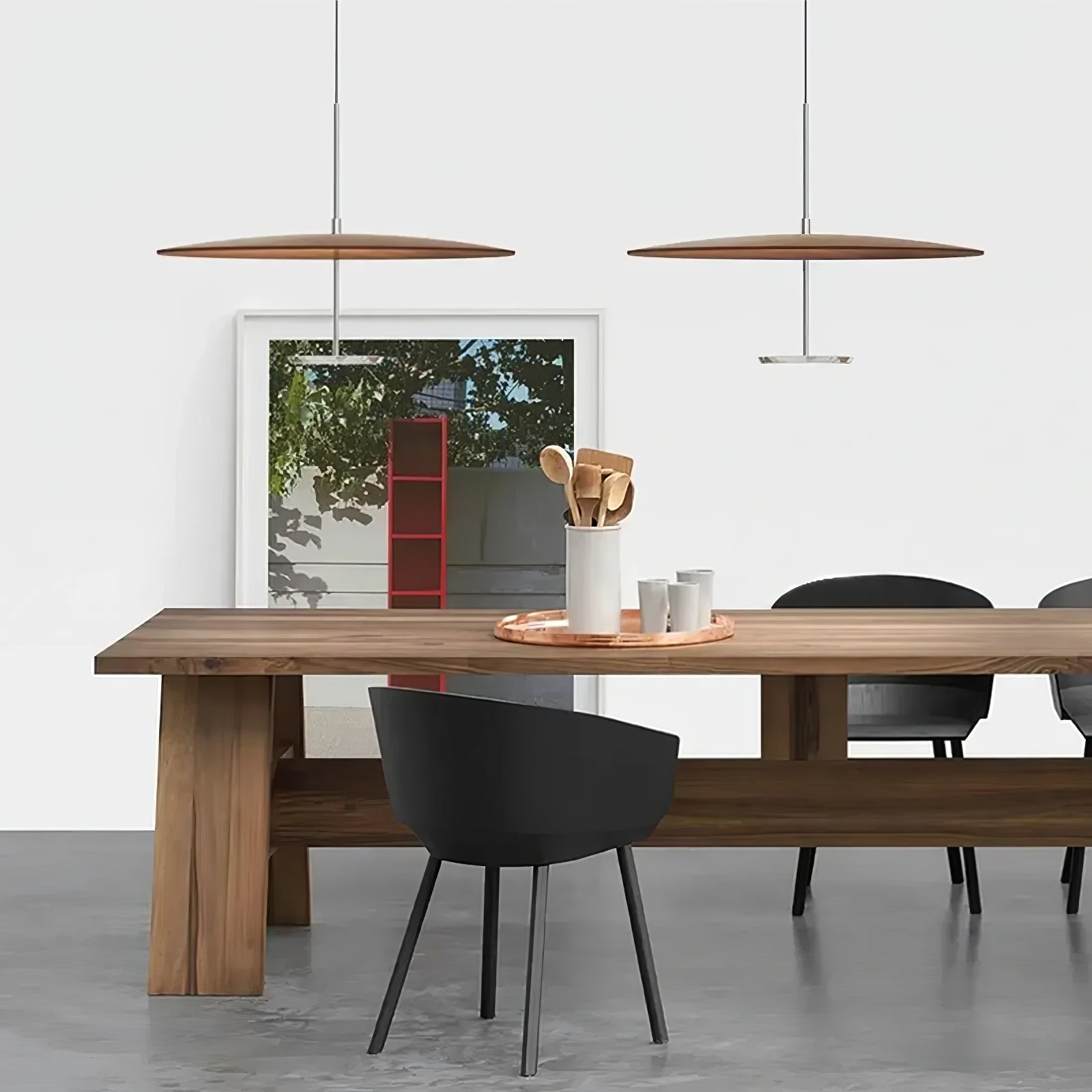 Myphaos Modern Minimalist Disc Pendant Lamp-Neutral Decor