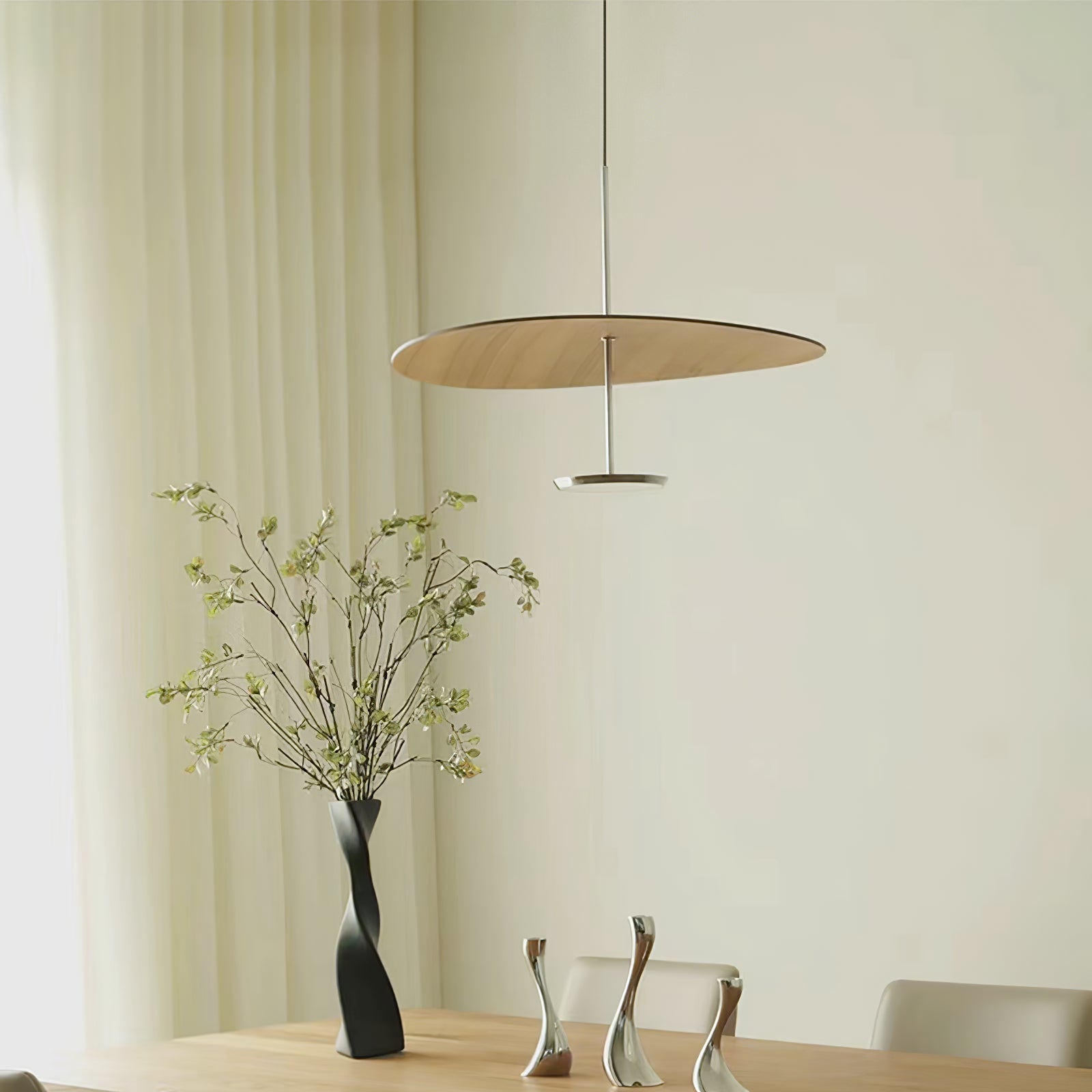 Myphaos Modern Minimalist Disc Pendant Lamp-Neutral Decor