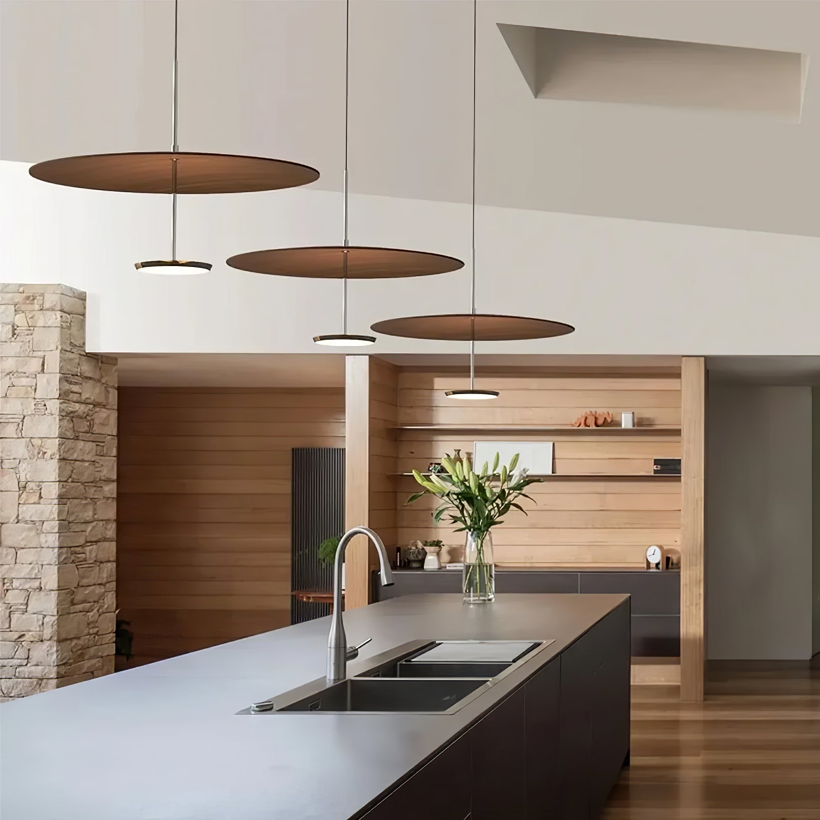 Myphaos Modern Minimalist Disc Pendant Lamp-Neutral Decor