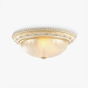 Cerlin Elegance Vintage Resin Glass Flush Ceiling Light-Neutral Decor