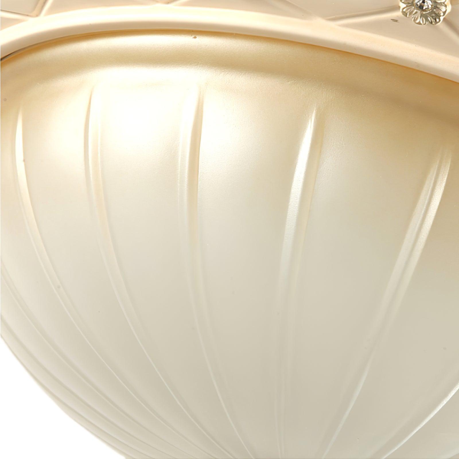 Cerlin Elegance Vintage Resin Glass Flush Ceiling Light-Neutral Decor
