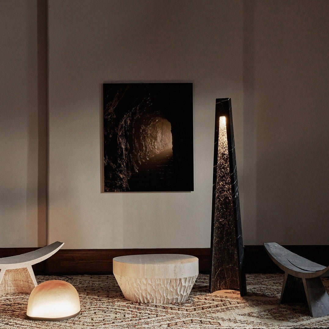 Lave Marble Floor Lamp-Neutral Decor