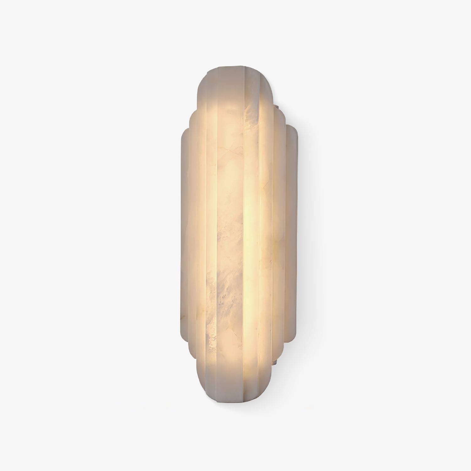 Sixel Art Deco Alabaster Wall Light-Neutral Decor