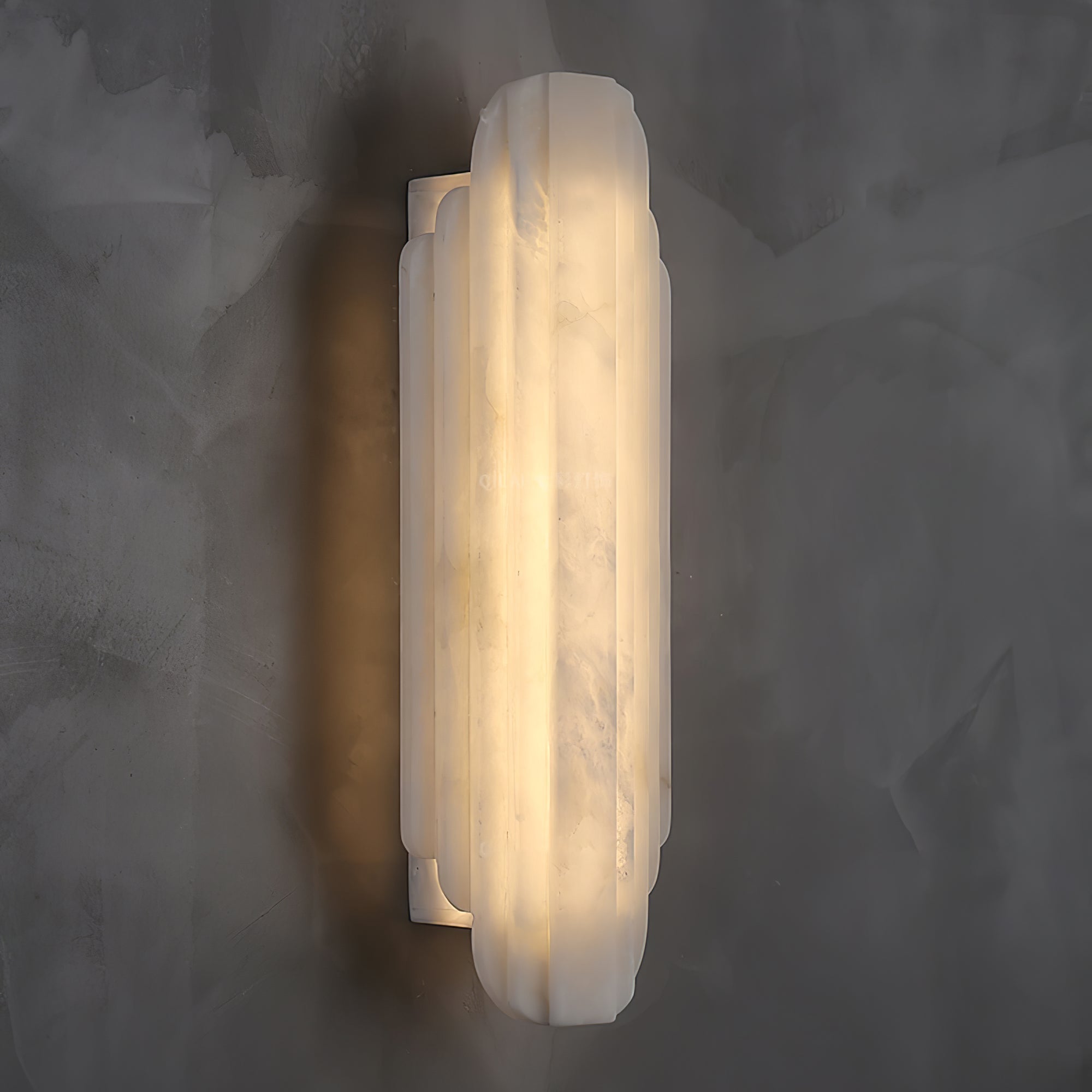 Lalem Art Deco Alabaster Wall Light-Neutral Decor
