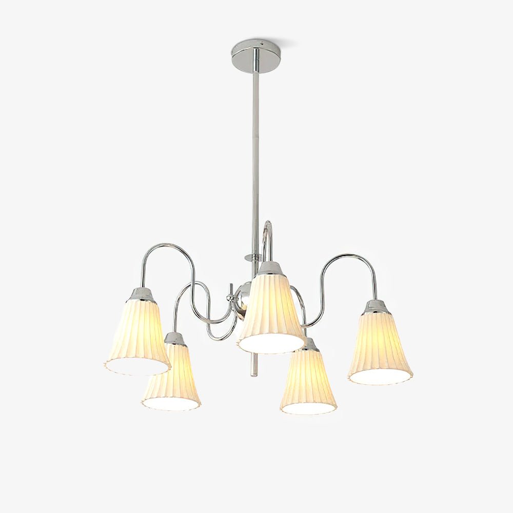 Lustra Chandelier Esther Ceramic Pleated Modern-Neutral Decor