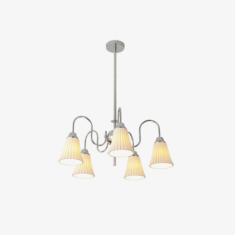 Lustra Chandelier Esther Ceramic Pleated Modern-Neutral Decor