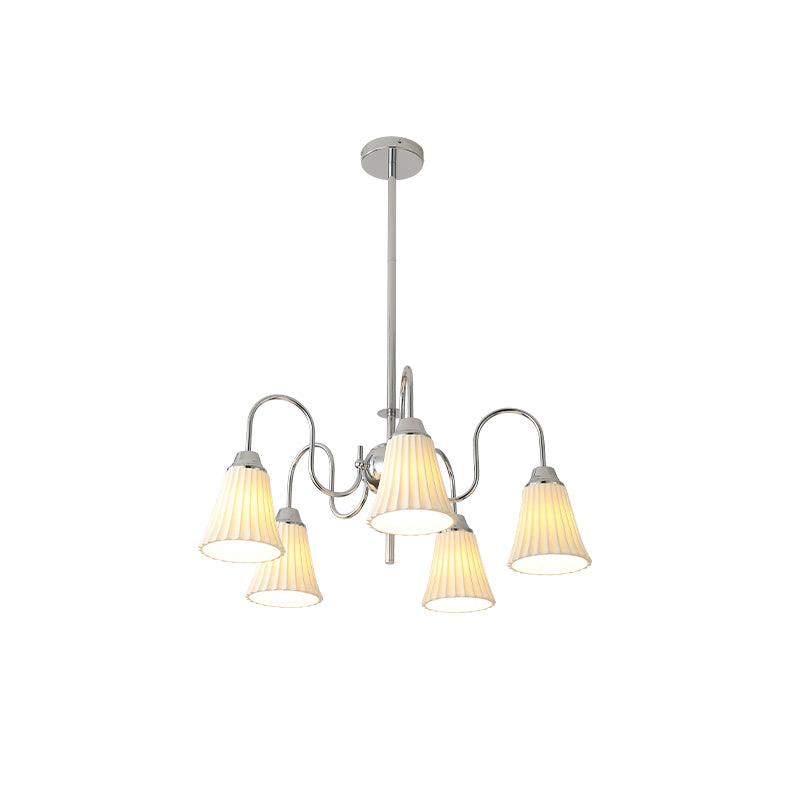 Lustra Chandelier Esther Ceramic Pleated Modern-Neutral Decor