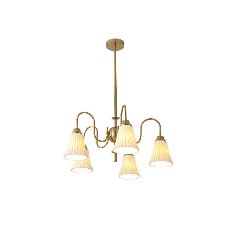 Lustra Chandelier Esther Ceramic Pleated Modern-Neutral Decor