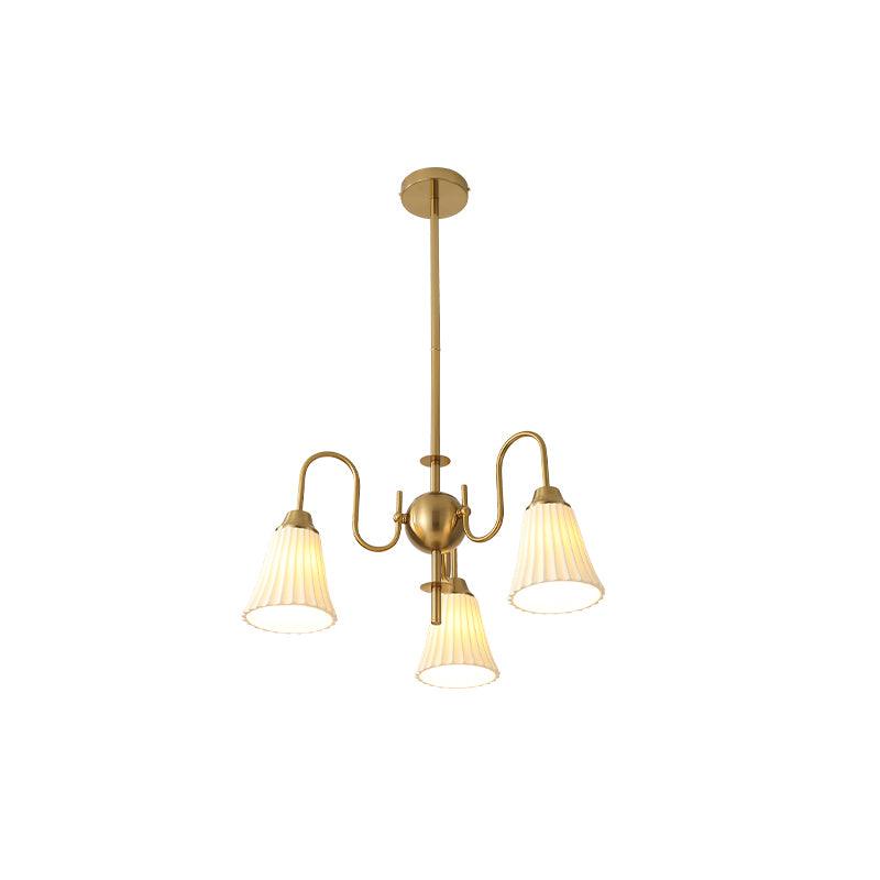Lustra Chandelier Esther Ceramic Pleated Modern-Neutral Decor