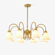 Lustra Chandelier Esther Ceramic Pleated Modern-Neutral Decor