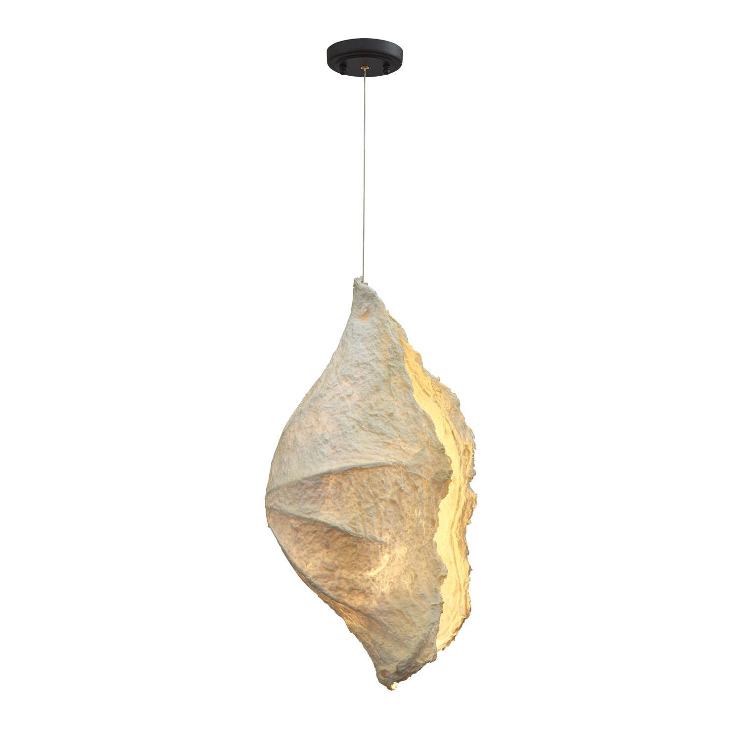 Altalis Artisanal Paper Pulp Pendant Light-Neutral Decor