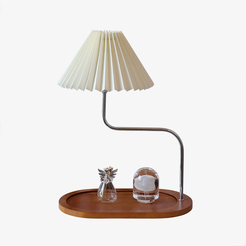 Ornelle Wood Fabric Artistic Table Lamp-Neutral Decor