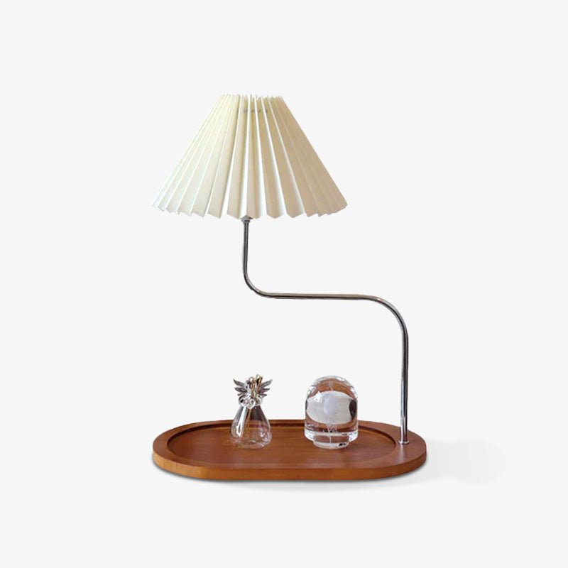 Ornelle Wood Fabric Artistic Table Lamp-Neutral Decor