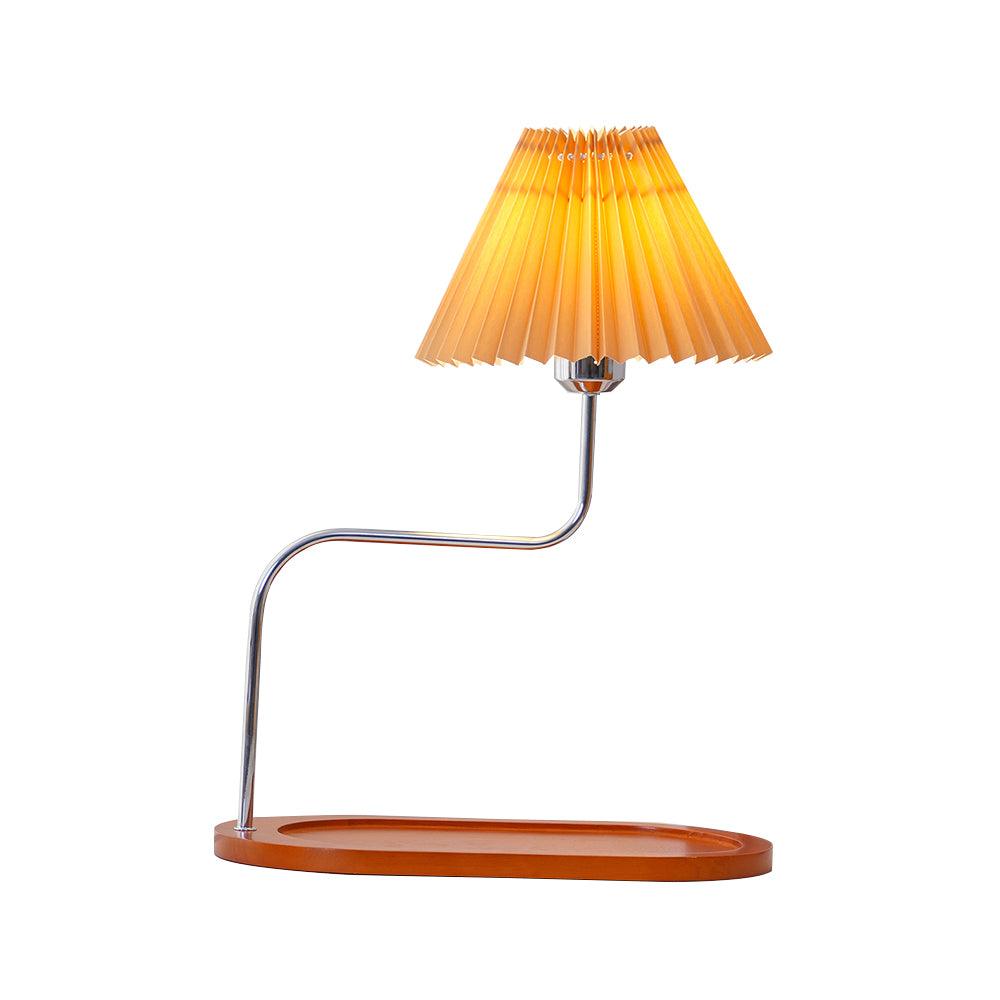 Ornelle Wood Fabric Artistic Table Lamp-Neutral Decor