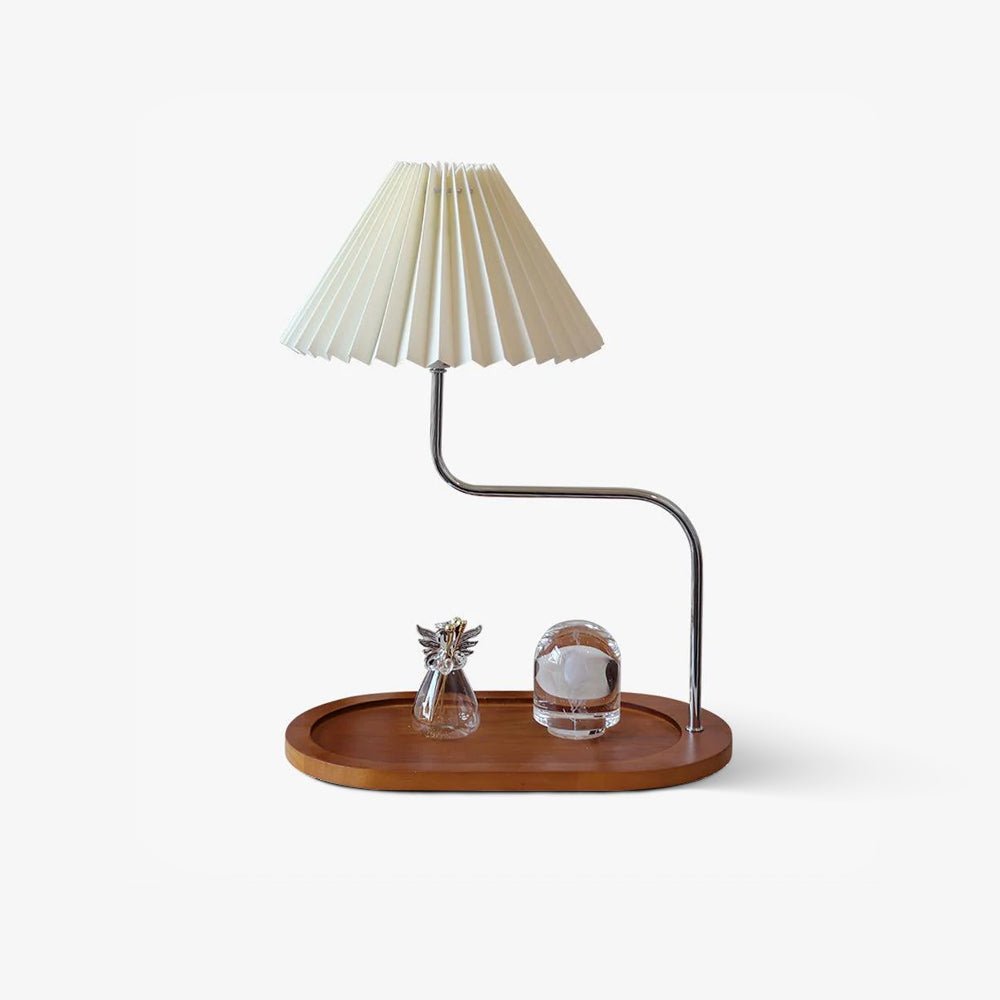 Ornelle Wood Fabric Artistic Table Lamp-Neutral Decor