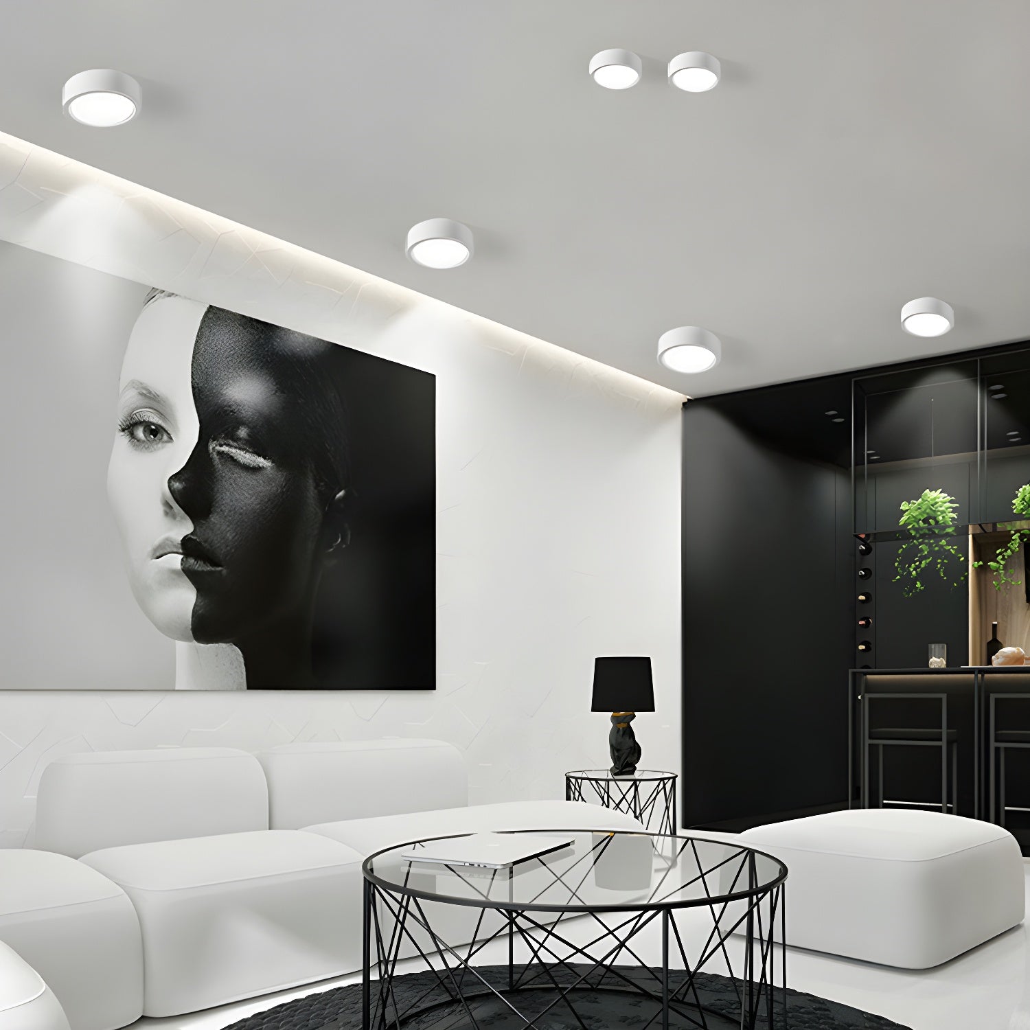 Usorel Modern Minimalist Surface Ceiling Light-Neutral Decor
