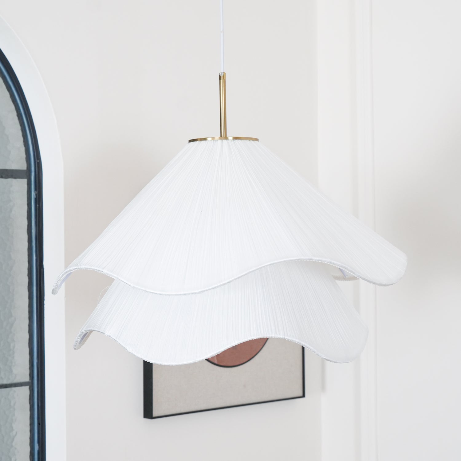 Evanel Fabric Artistic Pendant Light-Neutral Decor