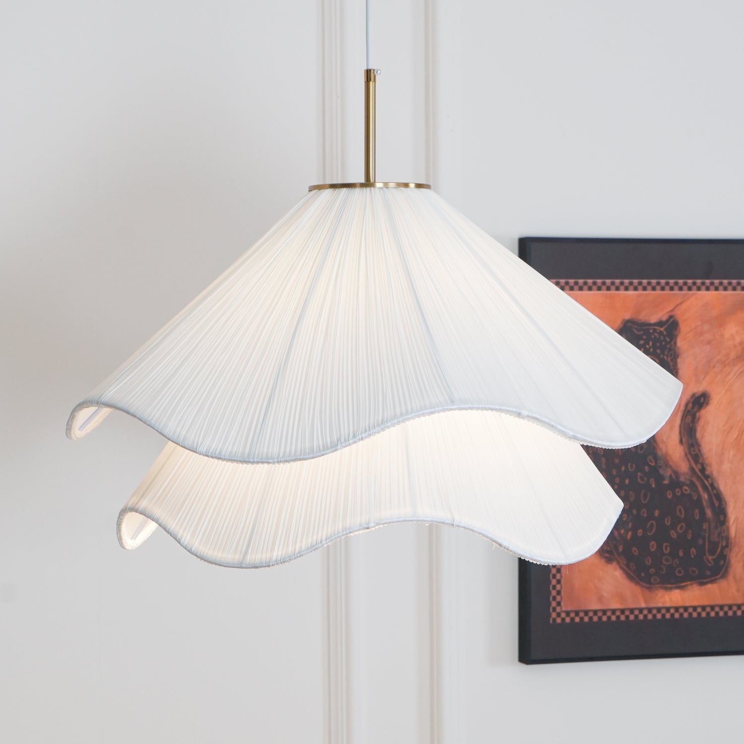Evanel Fabric Artistic Pendant Light-Neutral Decor