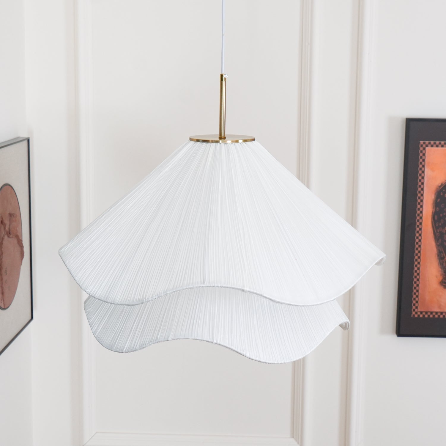 Revn Modern Art Deco Bloom Flower Pendant Light - Neutral Decor