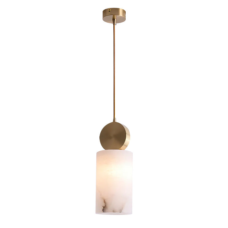 Salen Pendant Light Alabaster & Brass-Neutral Decor