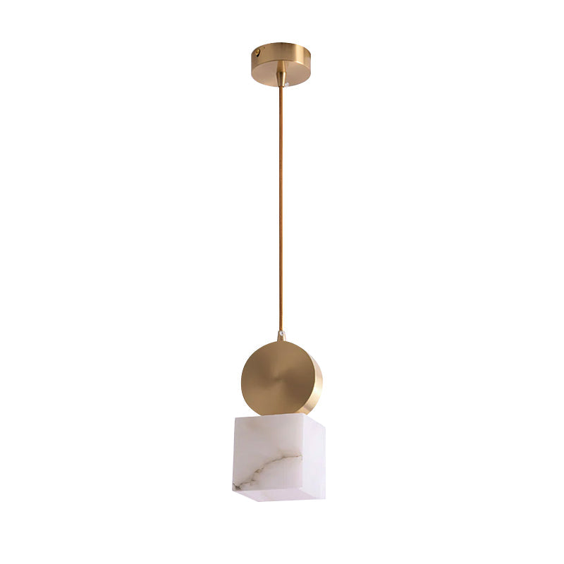 Salen Pendant Light Alabaster & Brass-Neutral Decor