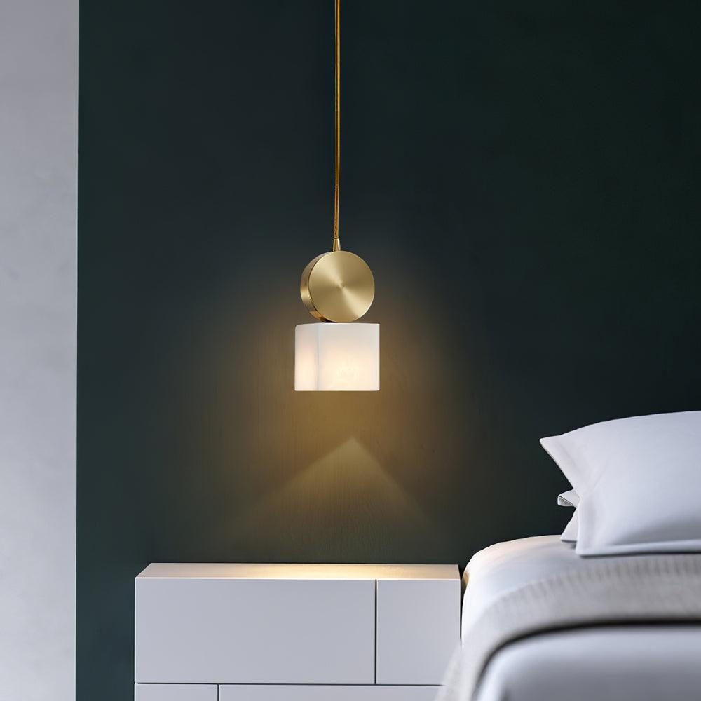 Darienx Cylinder Alabaster Pendant Light-Neutral Decor