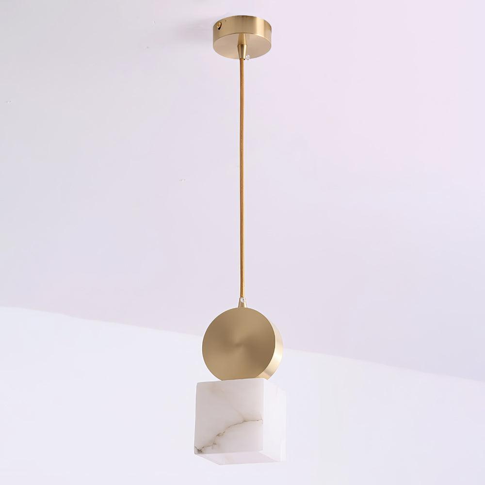Nore Cylinder Alabaster Pendant Light-Neutral Decor