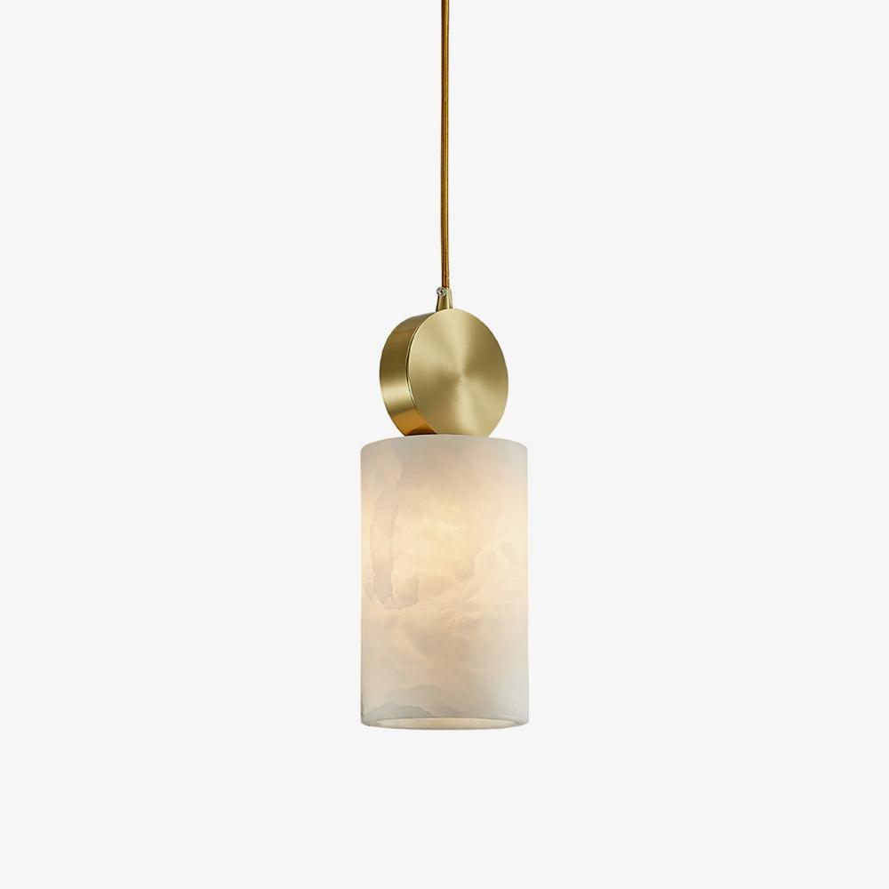 Darienx Cylinder Alabaster Pendant Light-Neutral Decor