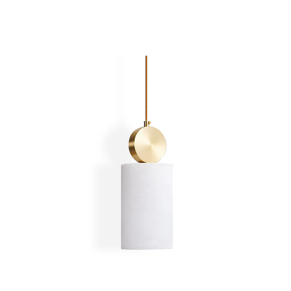 Etruscan Pendant Light Alabaster & Brass
