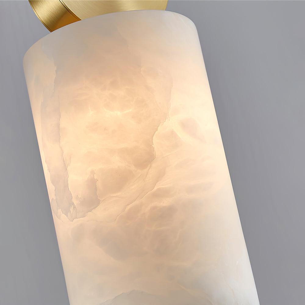 Nore Cylinder Alabaster Pendant Light-Neutral Decor