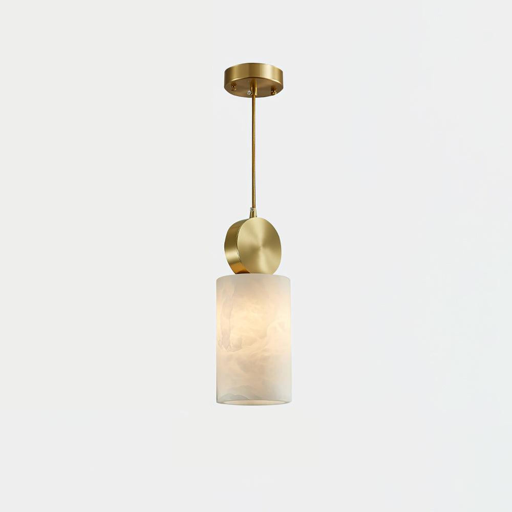 Darienx Cylinder Alabaster Pendant Light-Neutral Decor