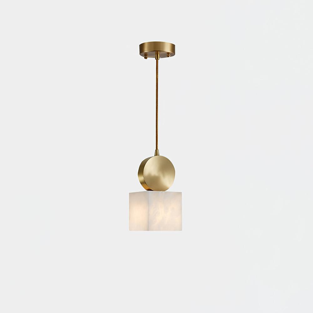 Nore Cylinder Alabaster Pendant Light-Neutral Decor