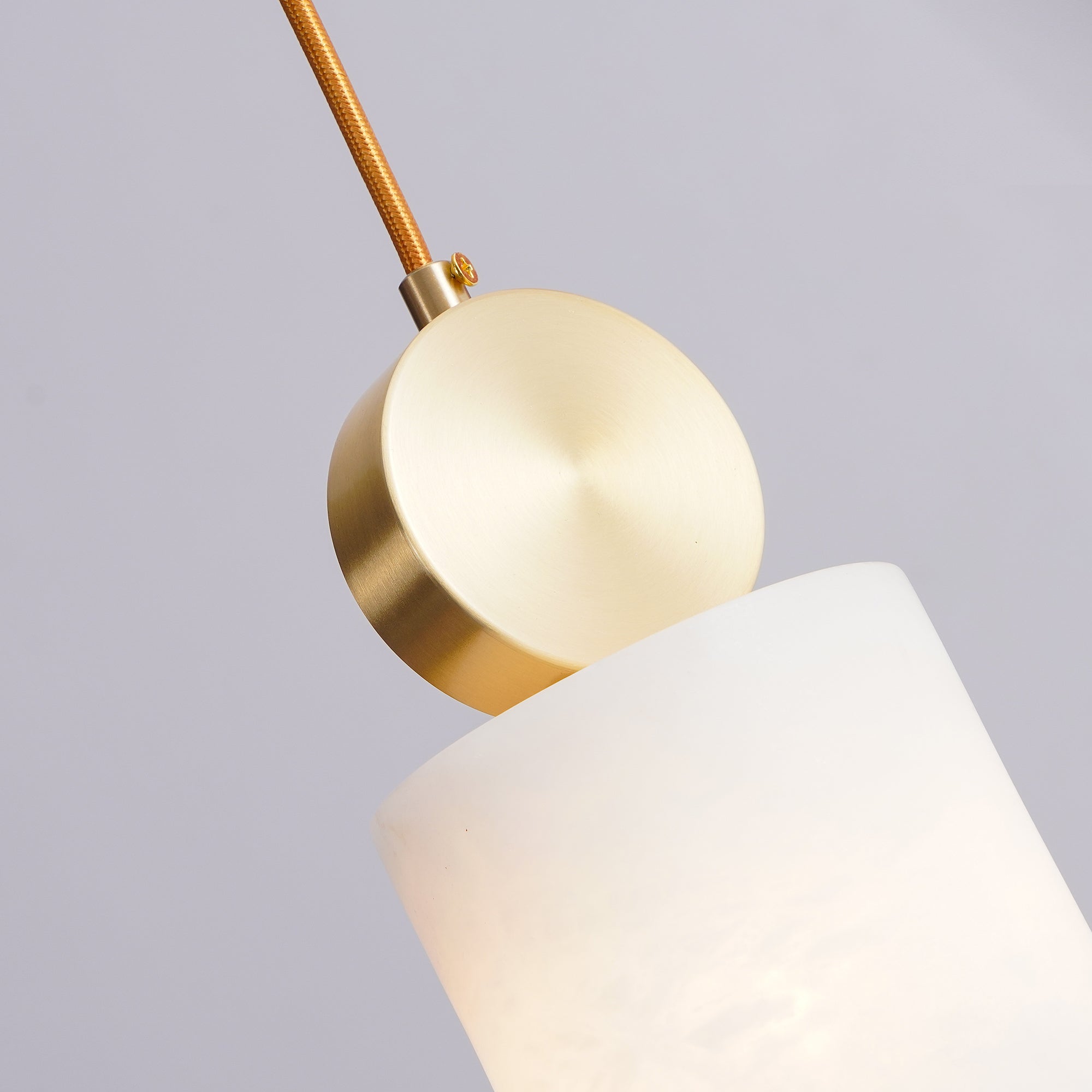 Salen Pendant Light Alabaster & Brass-Neutral Decor