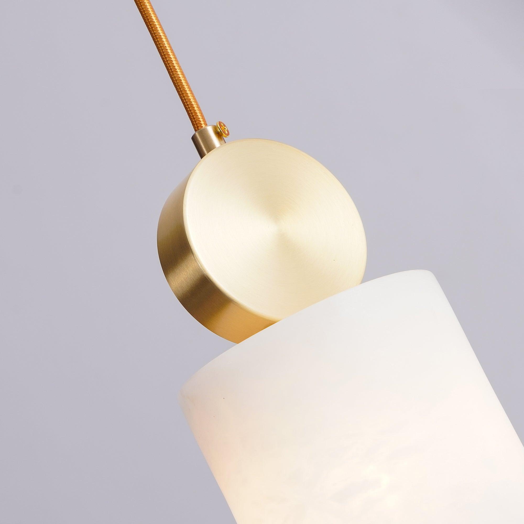 Nore Cylinder Alabaster Pendant Light-Neutral Decor
