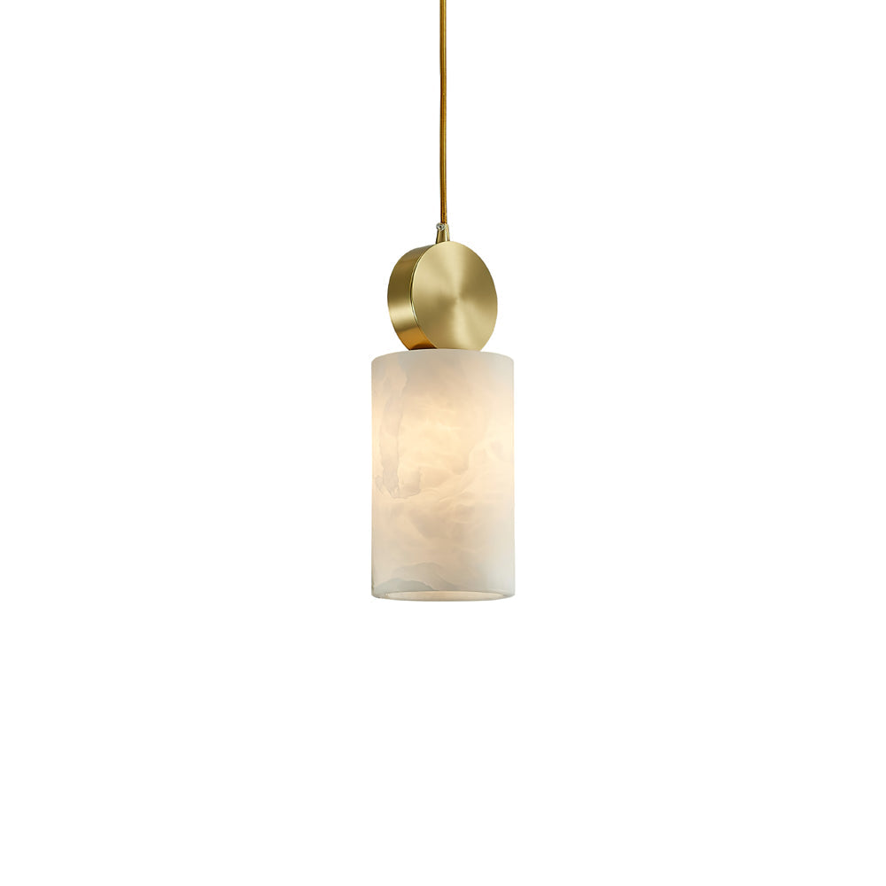 Salen Pendant Light Alabaster & Brass-Neutral Decor