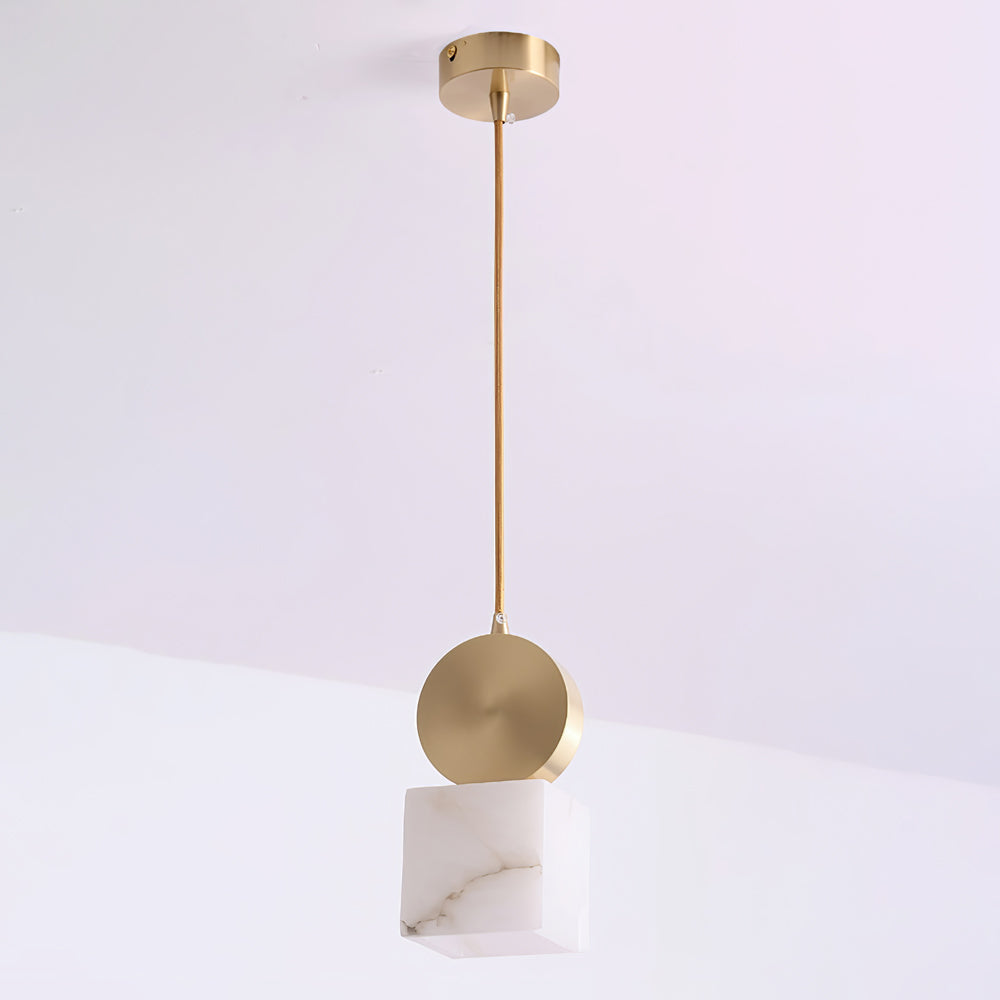 Salen Pendant Light Alabaster & Brass-Neutral Decor