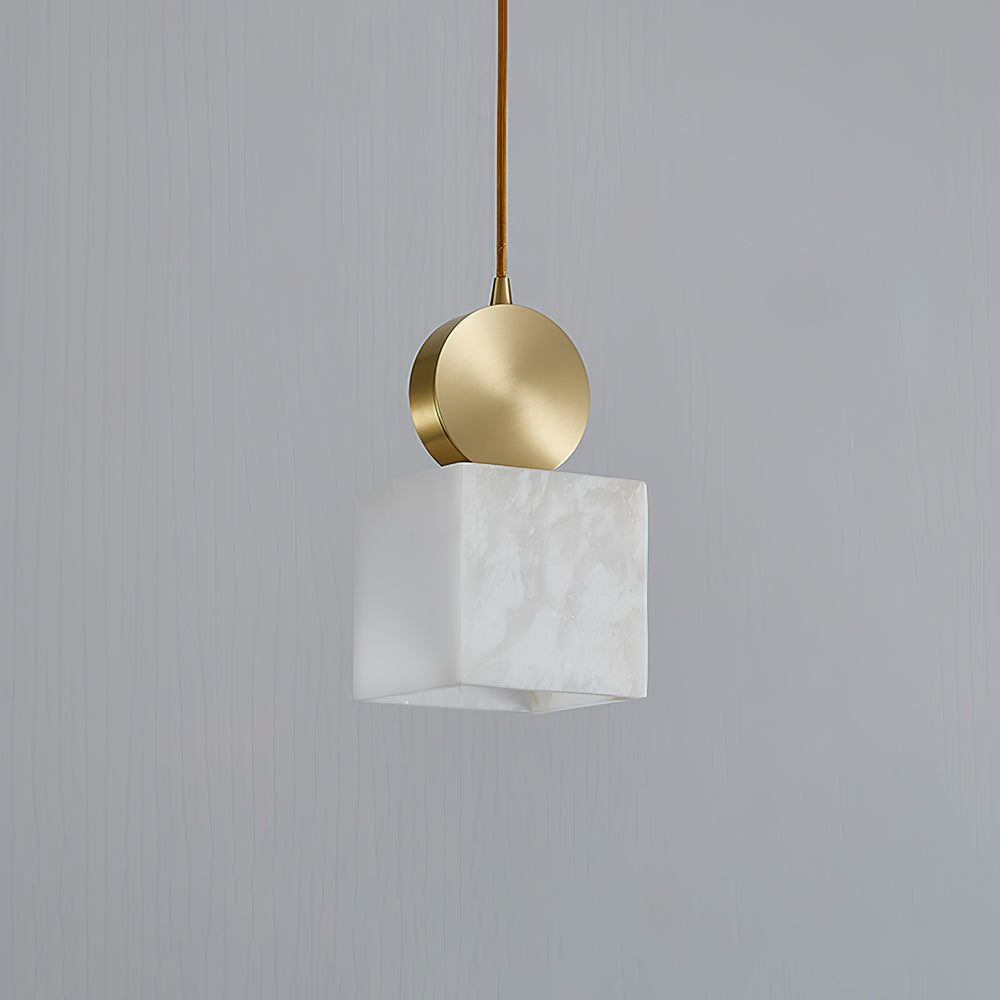 Salen Pendant Light Alabaster & Brass-Neutral Decor