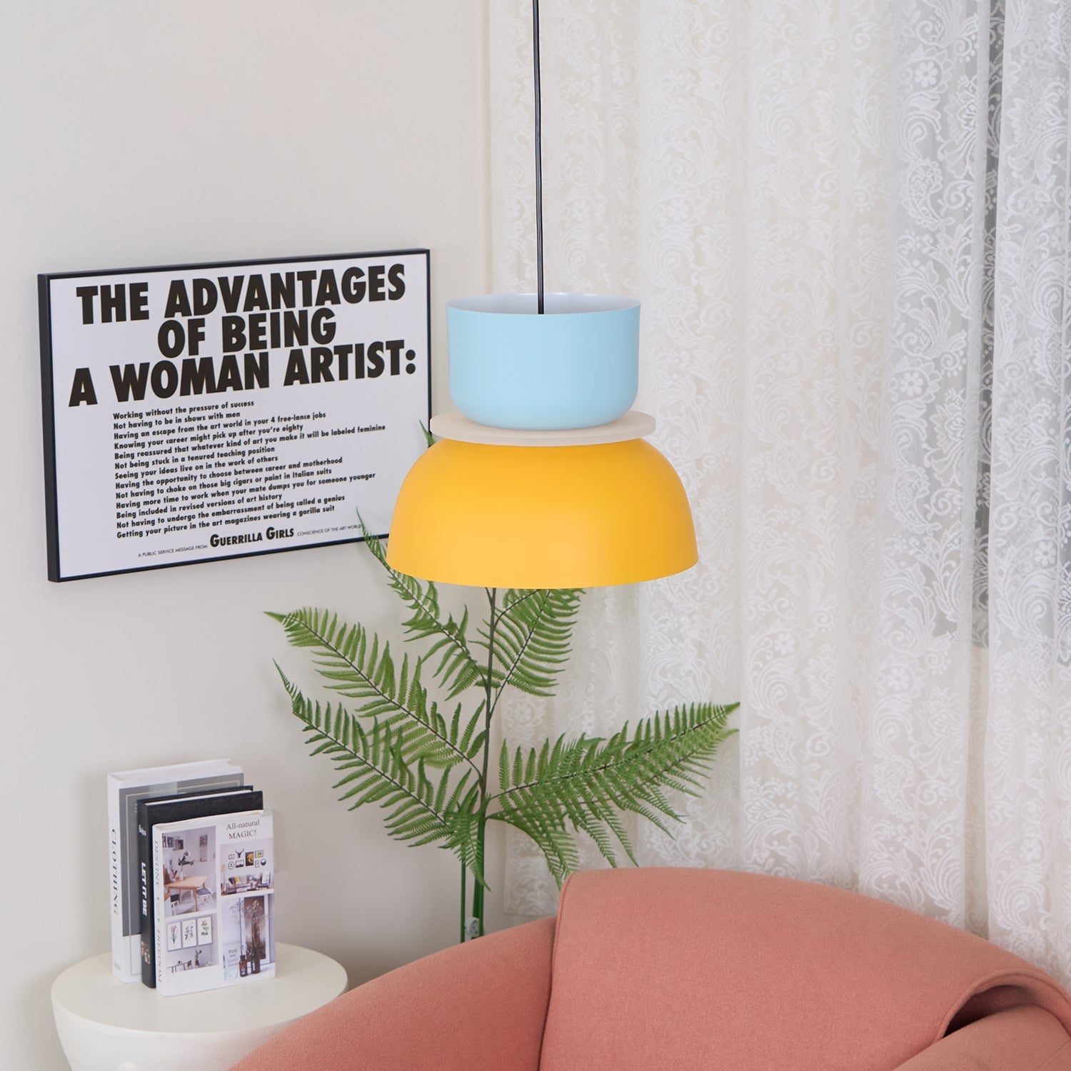 Vespece Acrylic Minimalistic Pendant Light-Neutral Decor