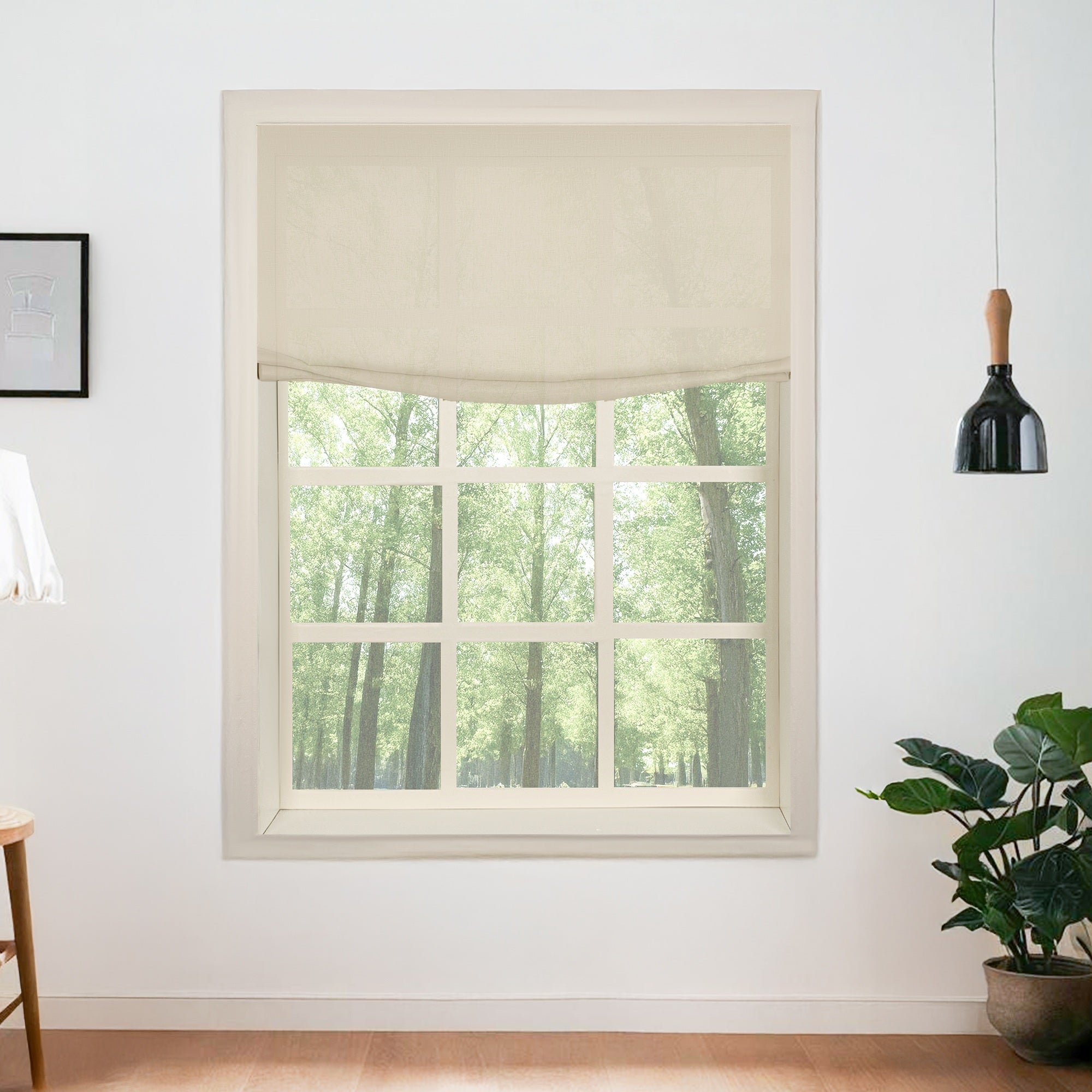 Belgian Flax Linen Roman Shades & Blinds | Relaxed-Neutral Decor