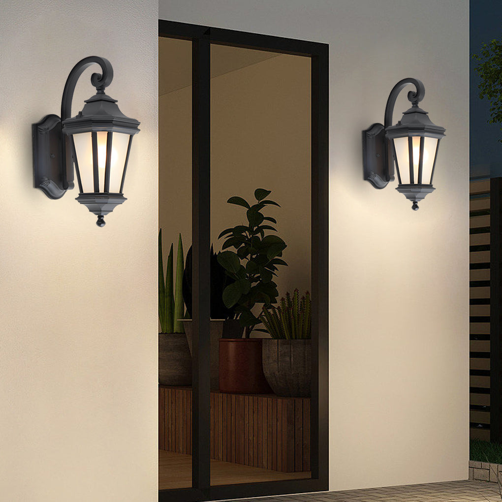 Guinevere Minimalist Frosted European Glass Outdoor Wall Lamp