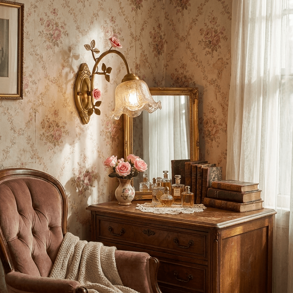Evamarie Rose Wall Sconce-Neutral Decor