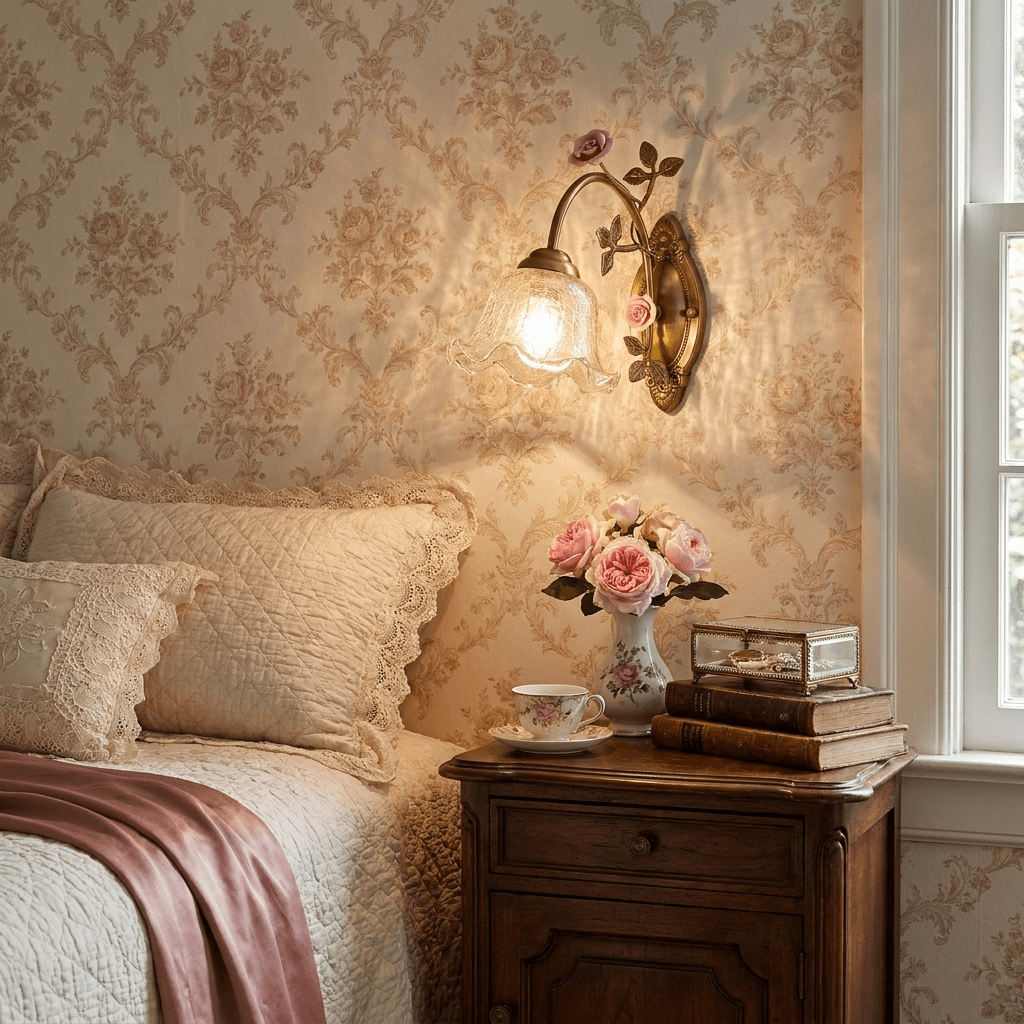 Evamarie Rose Wall Sconce-Neutral Decor