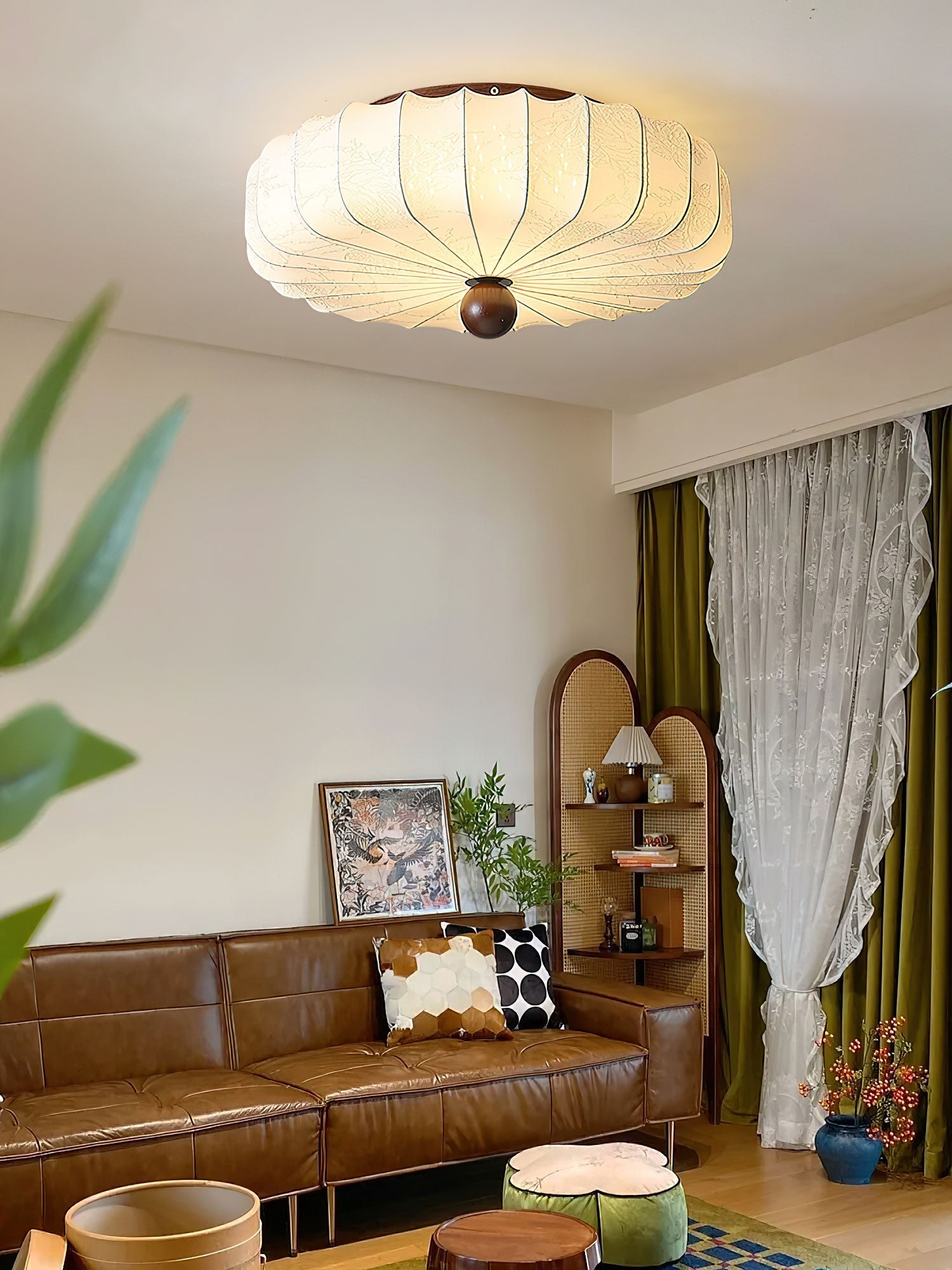 Lotus Fabric Fashion Ceiling Light-Neutral Decor